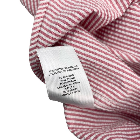 TNA Aritzia Baltimore Button Up Striped Short Sleeve Sz XS - Picture 5 of 6